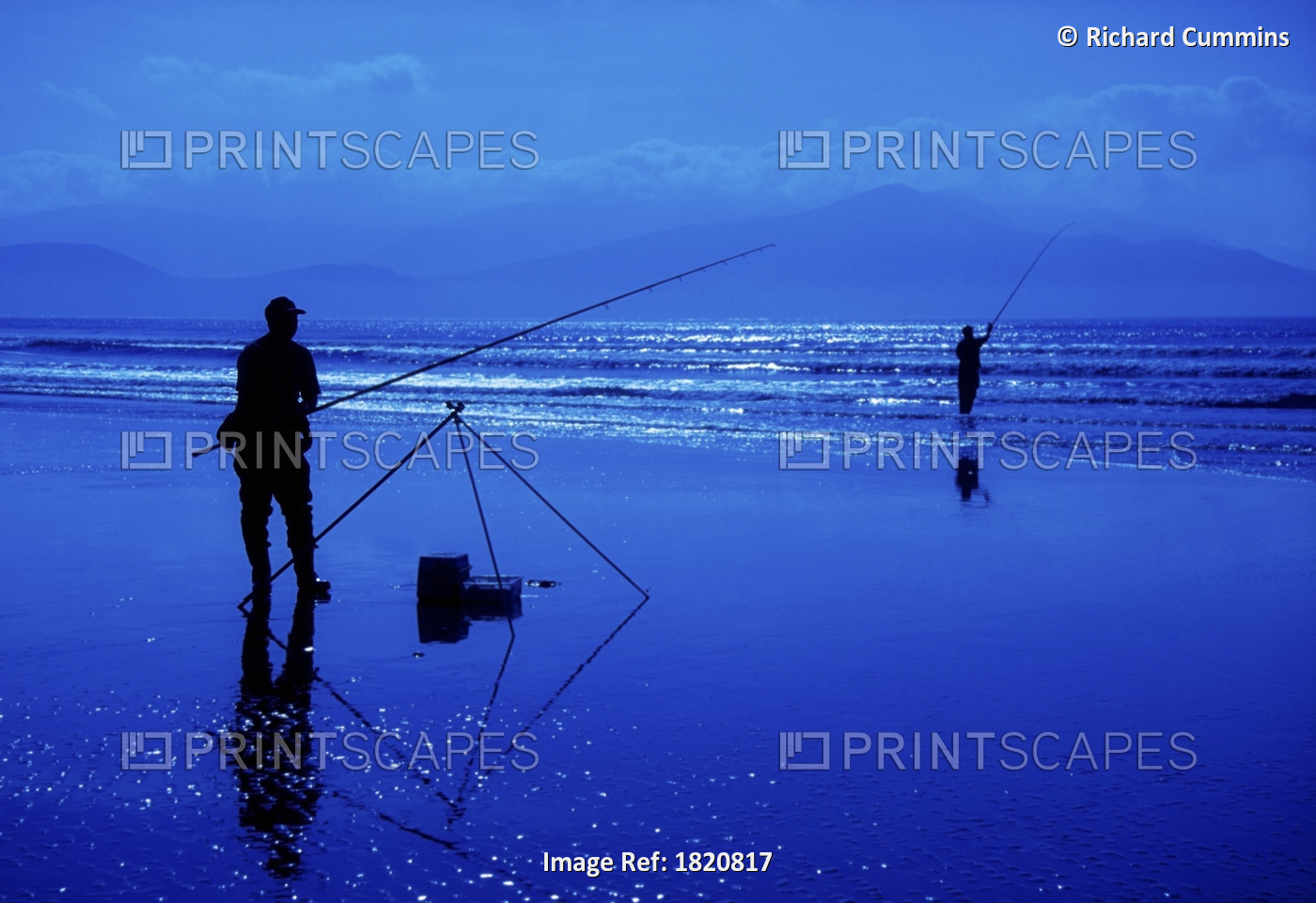 Inch Beach, Dingle Peninsula, County Kerry, Ireland; Fishing On The Beach