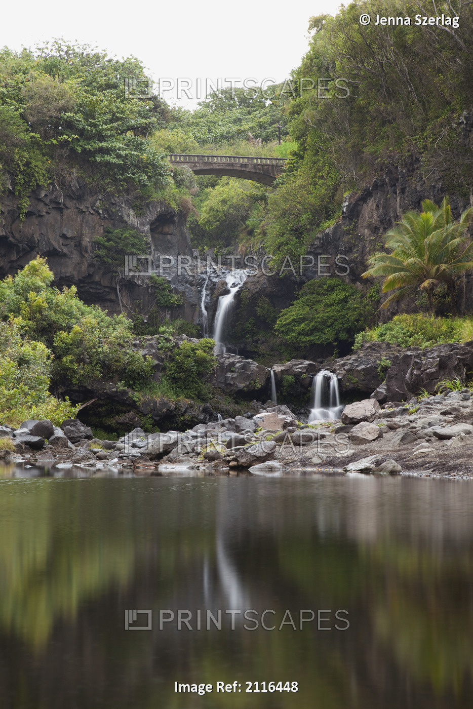 Hawaii, Maui, Hana, Seven Sacred Pools waterfalls.