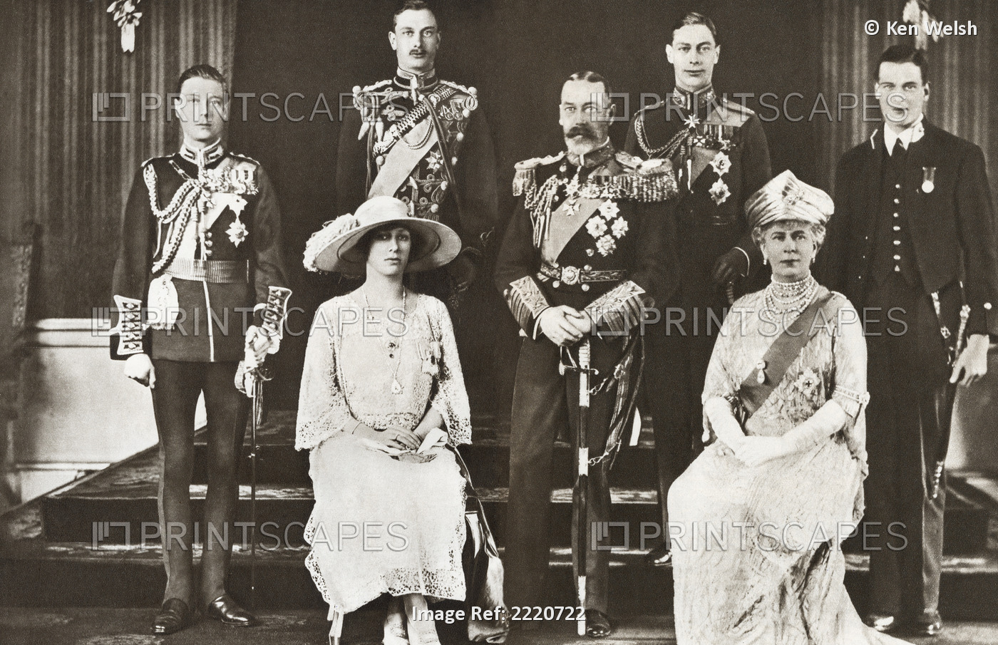 From Left To Right, The Prince Of Wales Later Edward Viii, Prince Henry The ...