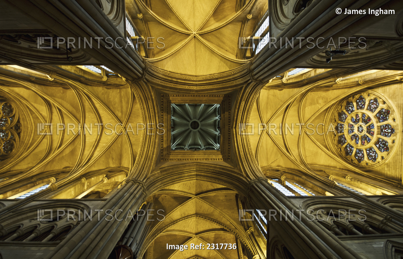 Looking up at a cathedral ceiling;Truro cornwall england