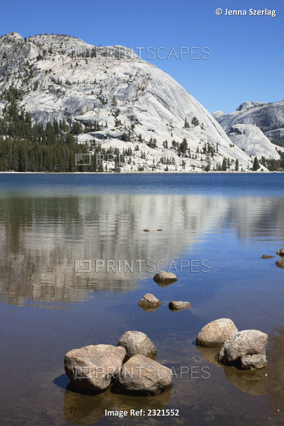 California, Yosemite National Park, Tenaya Lake With Reflections