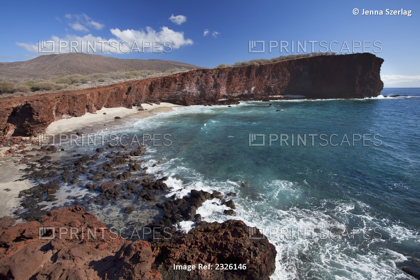A view of cliffs at sweatheart rock; Lanai, hawaii, united states of america