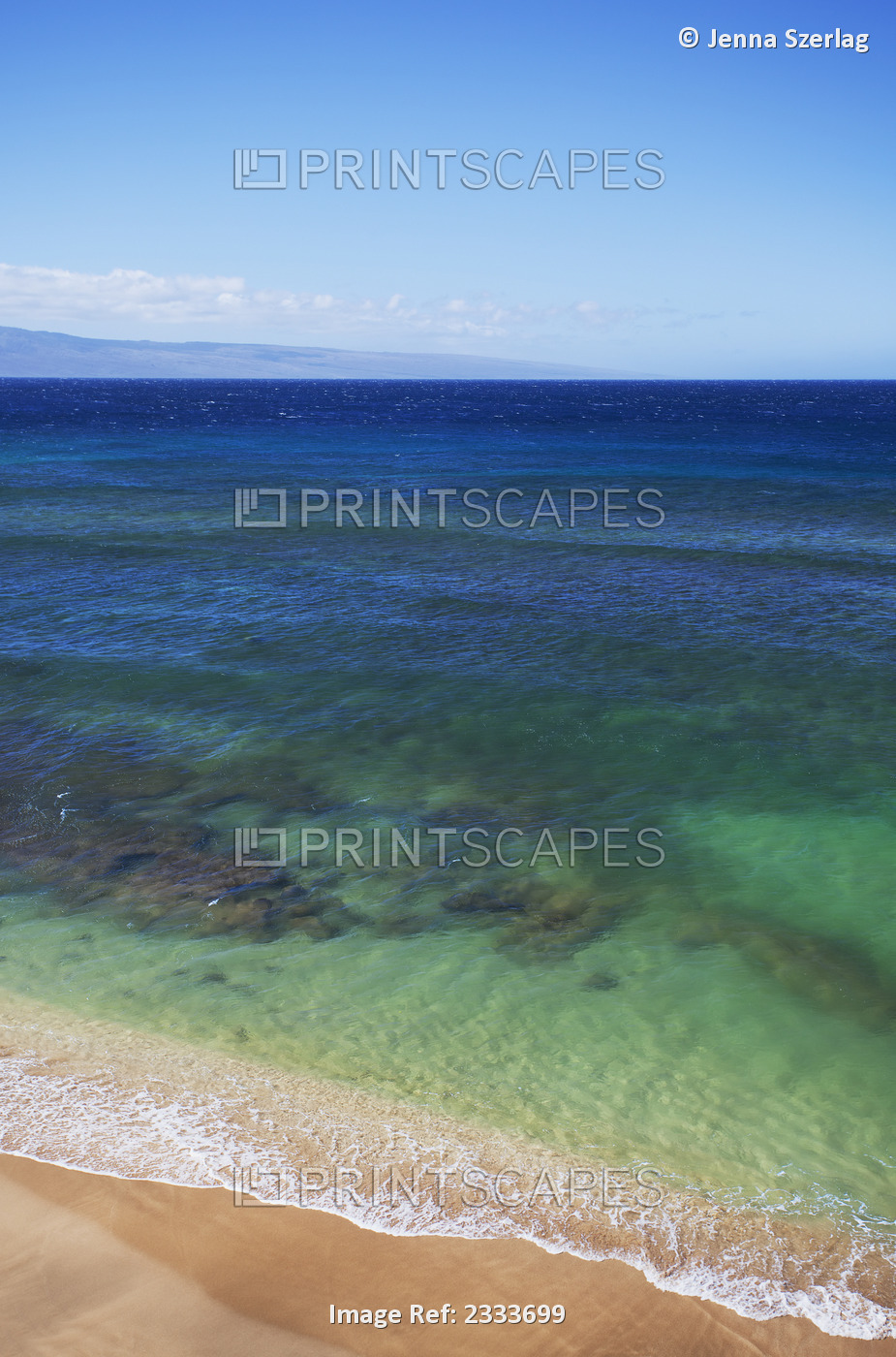 A View Of The Clear Ocean And Coral; Kaanapali, Maui, Hawaii, United States Of ...