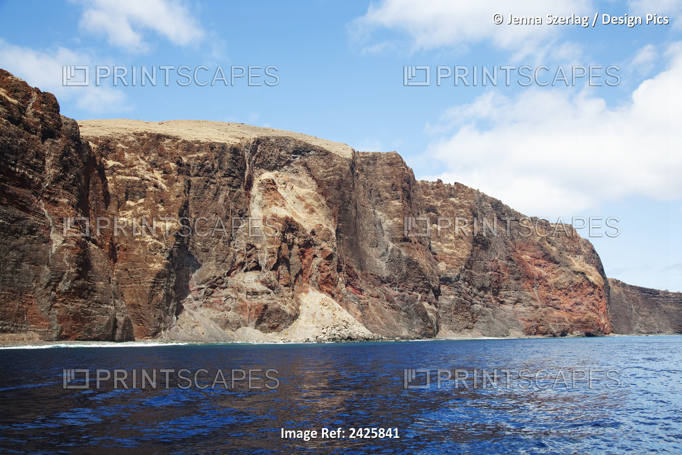 Hawaii, Lanai, A View Of Rugged Sea Cliffs