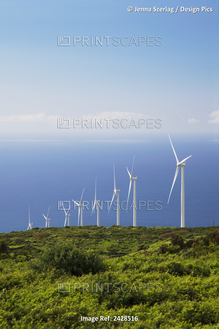 The Auwahi Wind Farm In Kaupo; Maui, Hawaii, United States Of America