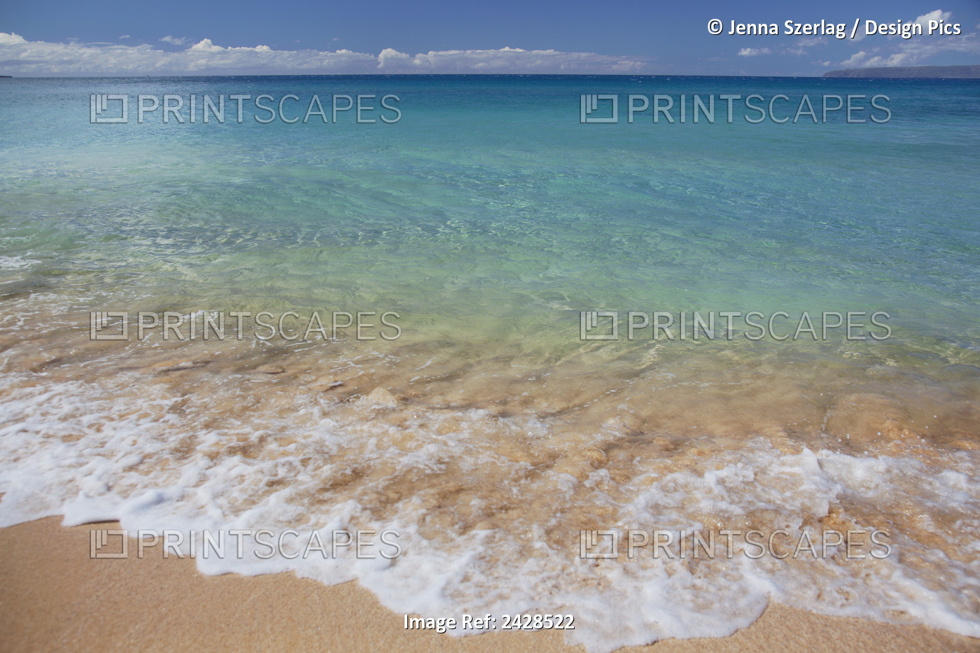 Clear Blue Water At Makena's Big Beach; Maui, Hawaii, United States Of America