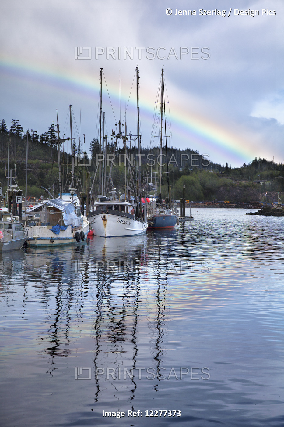 Rainbow Over Port Hardy, Canada, British Columbia, Vancouver Island