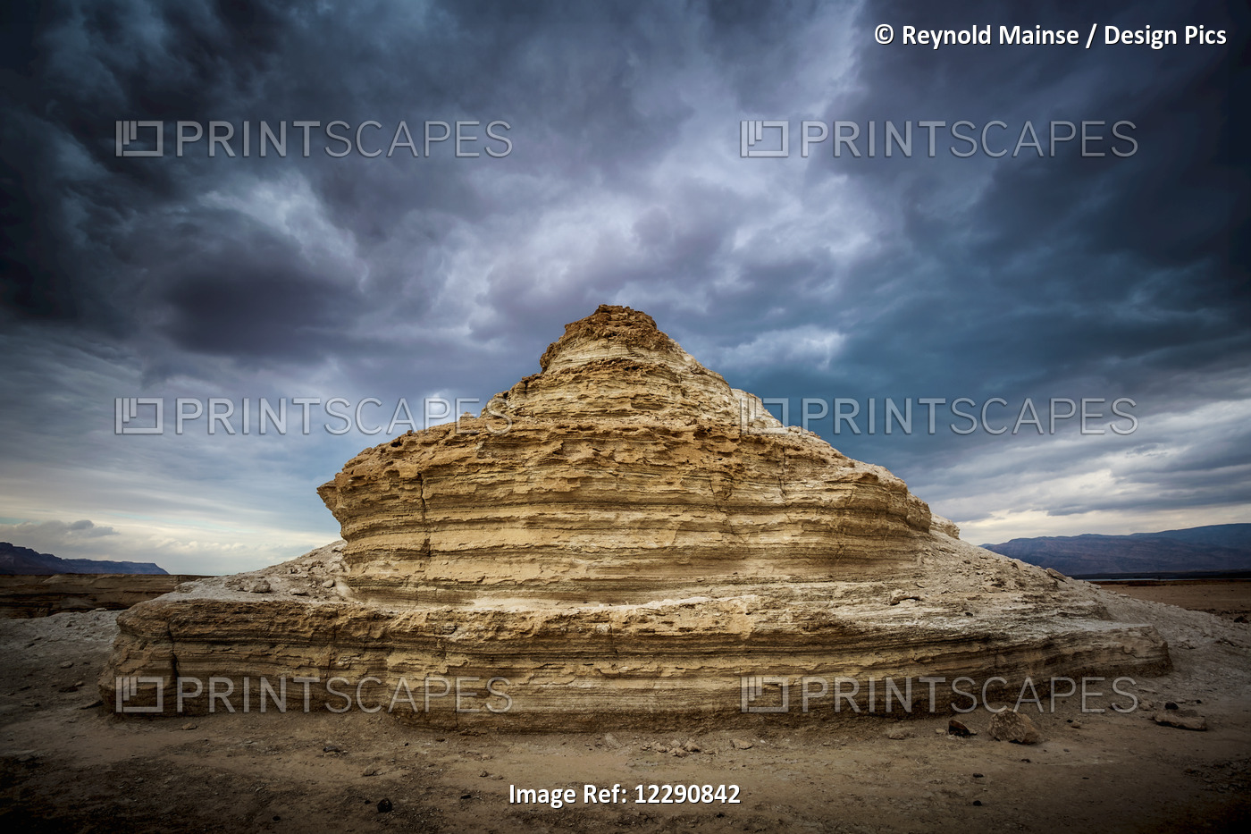 A Rock Formation In The Wilderness Located In The Jordan Valley Near The Dead ...