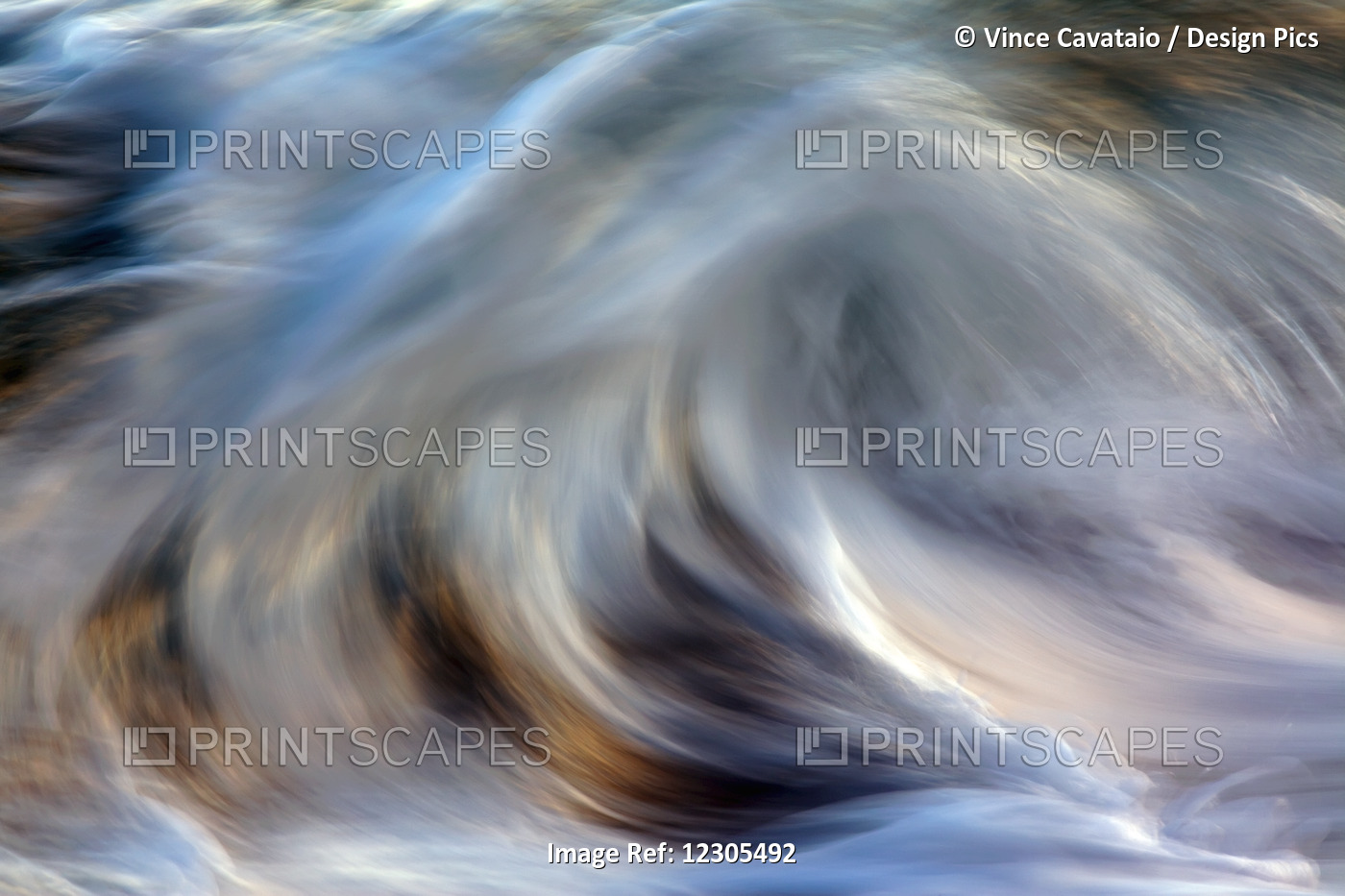 Ocean Wave Blurred By Motion; Hawaii, United States Of America